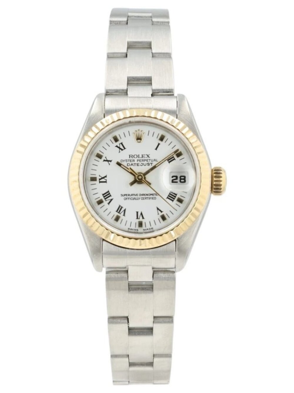 Rolex Lady-Datejust White Dial 18k Yellow Gold & Steel 26mm Automatic 69173